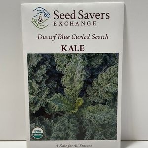 Organic Dwarf Blue Curled Scotch Heirloom Kale Open-Pollinated Seeds